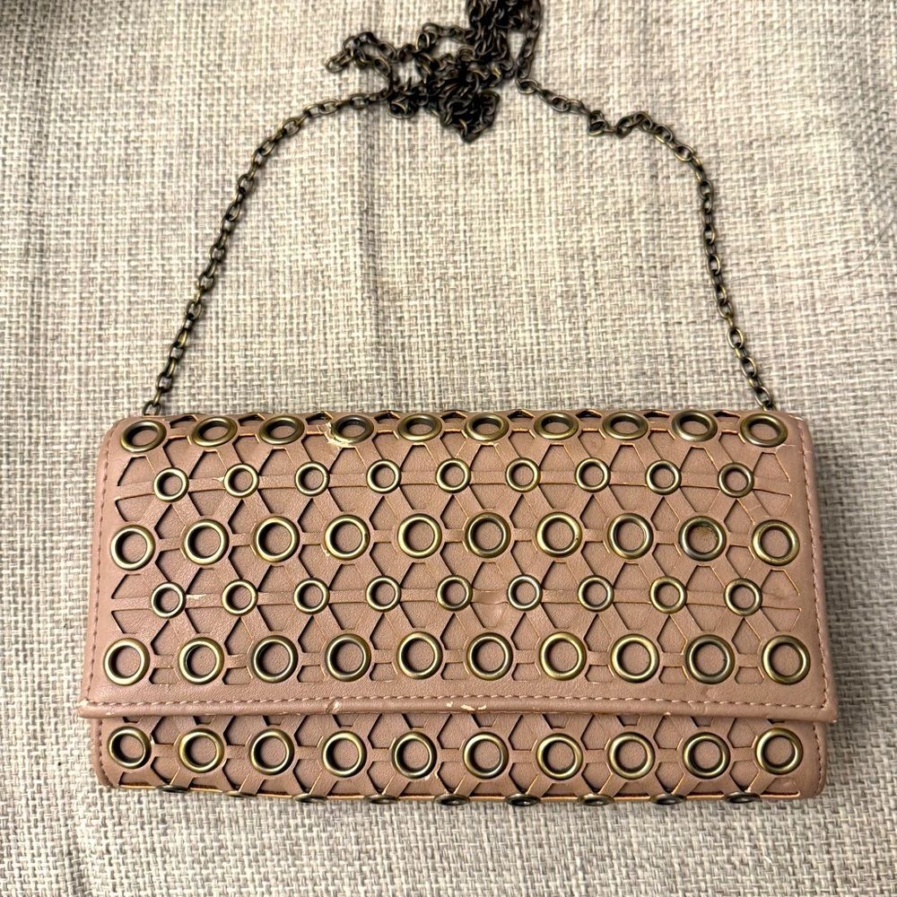 Chic Soft Pink Chain Shoulder Bag